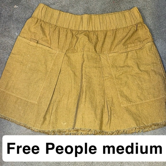 Free People Dresses & Skirts - Free People Women's Gold Mini Skirt